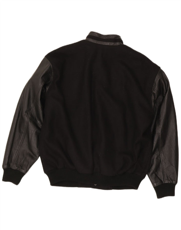 Jachetă Varsity pentru bărbați North End UK 40 Lână neagră mare