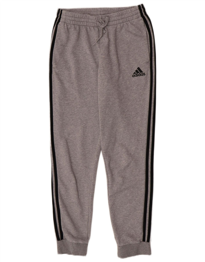 Pantaloni de trening Adidas pentru bărbați Joggeri din bumbac gri mediu