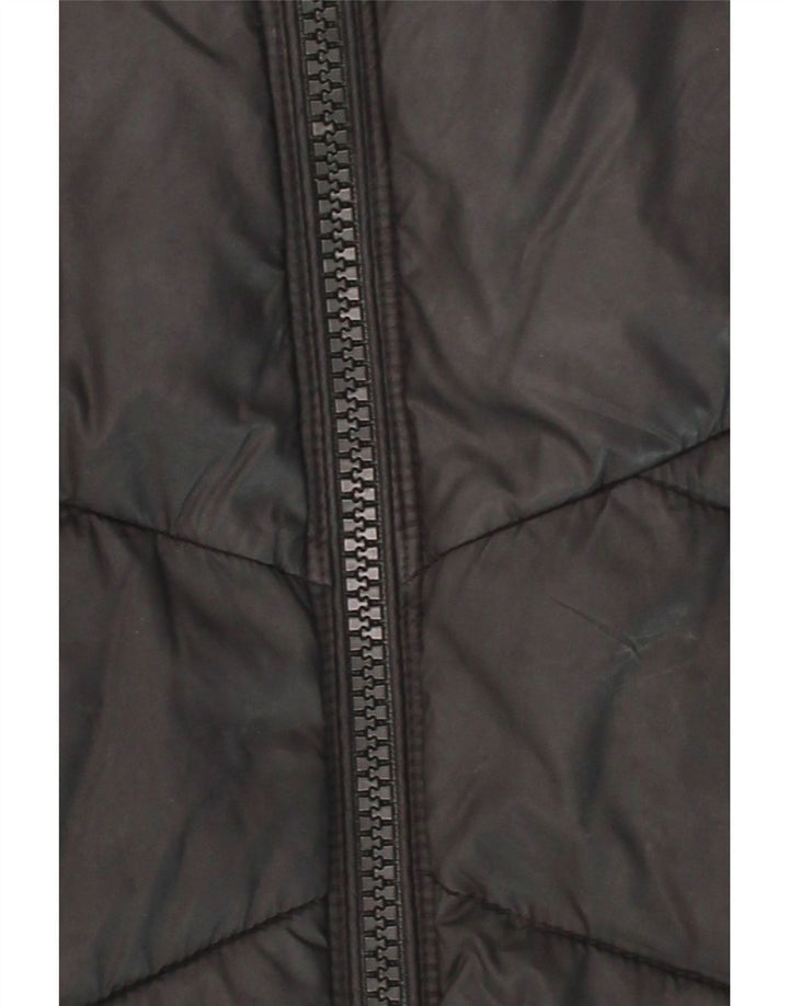 BARBOUR Womens Hooded Padded Coat UK 10 Small Black Polyamide