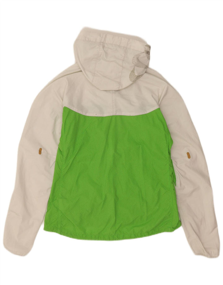 Jachetă de top pentru trening cu glugă Nike pentru femei UK 14 Medium White Colorblock