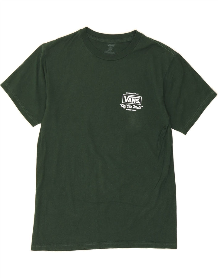 VANS Mens Graphic T-Shirt Top Small Green Cotton Vintage Vans and Second-Hand Vans from Messina Hembry 