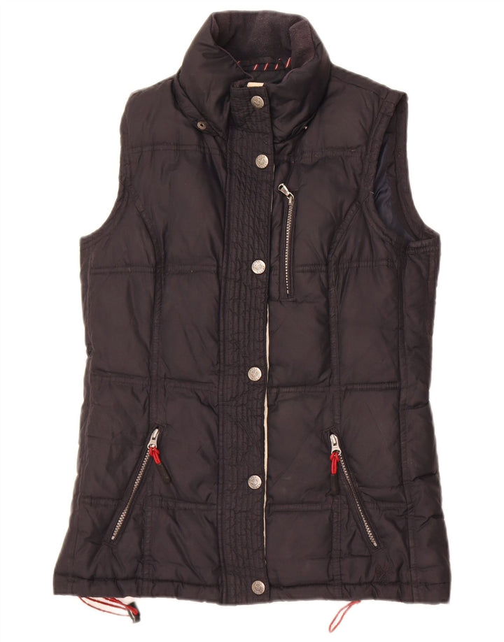 Crew Clothing Gilet căptușit pentru femei UK 8 Small Black Nylon