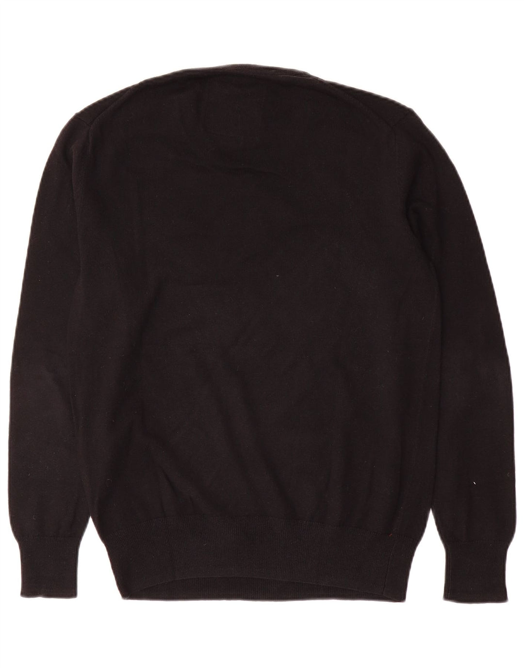 Pulover cu decolteu în V Superdry pentru bărbați, bumbac mediu negru