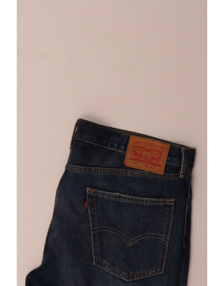 Pantaloni scurți Levi's 511 Distressed Denim W36 Bumbac albastru mare