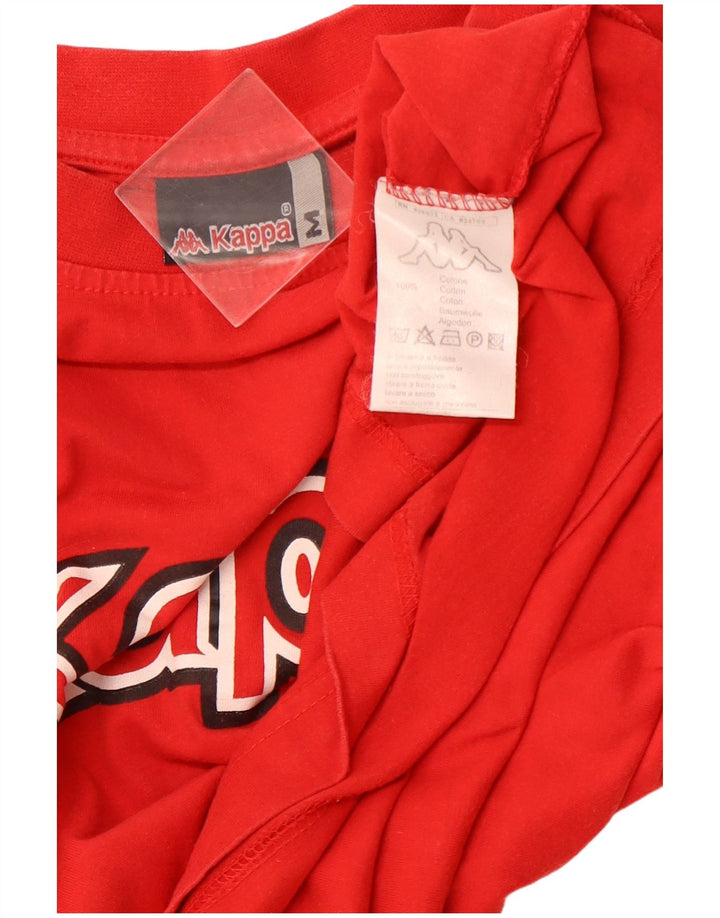 Tricou grafic KAPPA pentru bărbați Top din bumbac roșu mediu