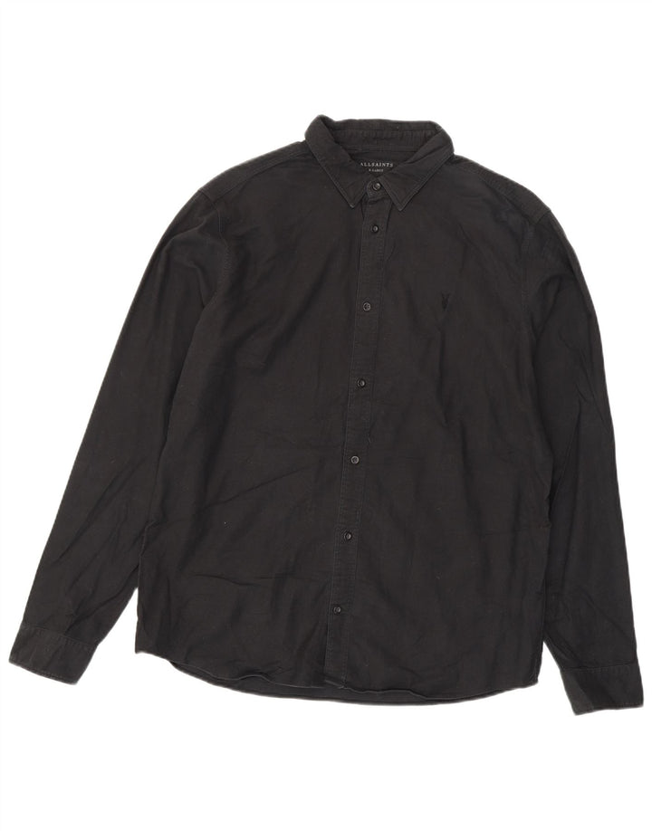 Cămașă bărbați ALL SAINTS XL bumbac negru