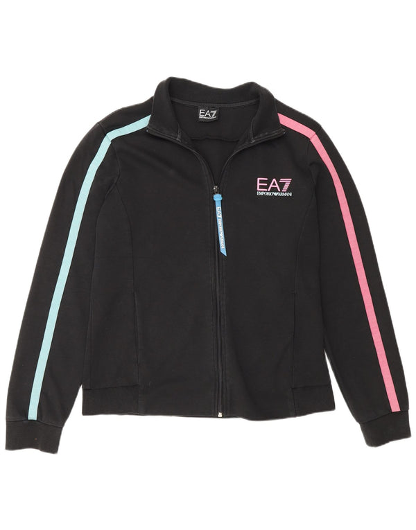 Jachetă de trening pentru femei Emporio Armani UK 14 Medium Black Colorblock