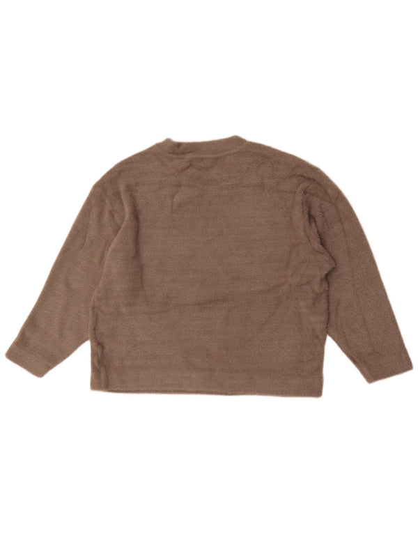 Marks & Spencer Pulover supradimensionat pentru femei cu gâtul turnat UK 16 Large Bej