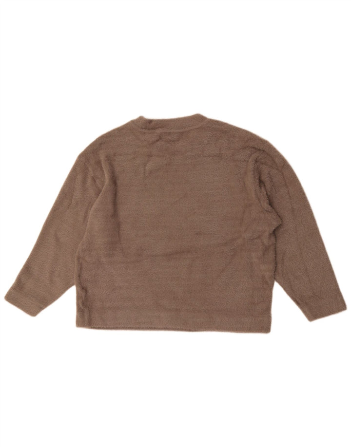 Marks & Spencer Pulover supradimensionat pentru femei cu gâtul turnat UK 16 Large Bej