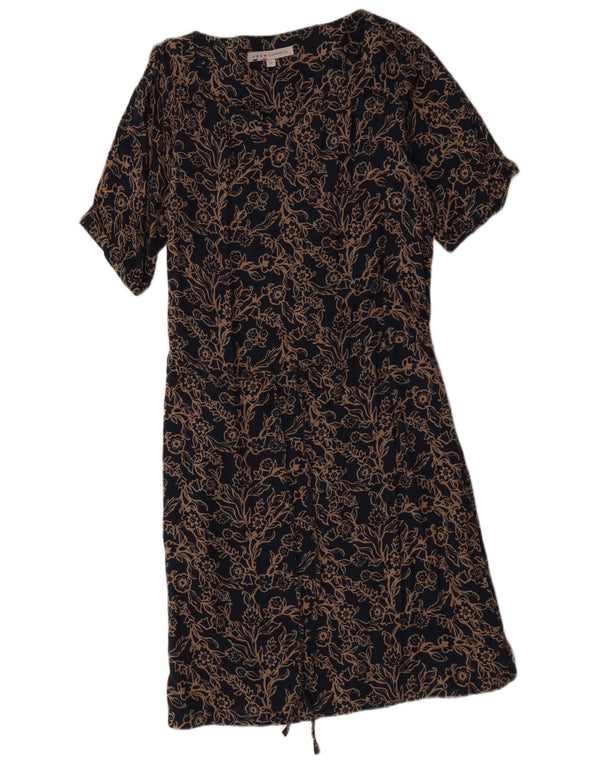 Crew Clothing Rochie A-Line pentru femei UK 12 Medium Bleumarin Bumbac Floral