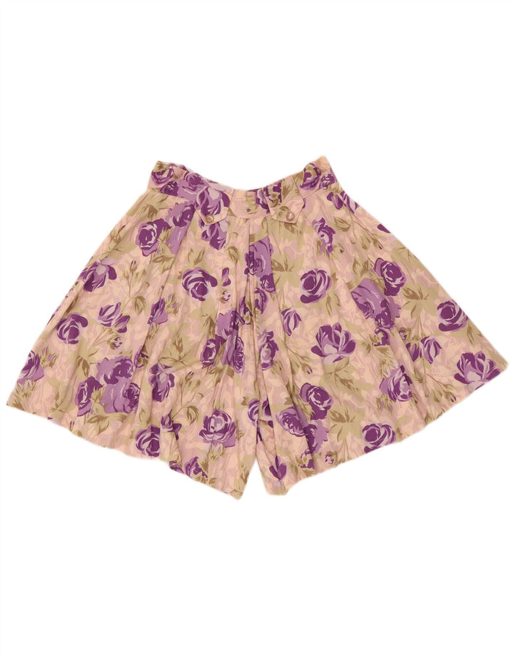 Pantaloni scurti vintage pentru damă W28 Medium Pink Floral