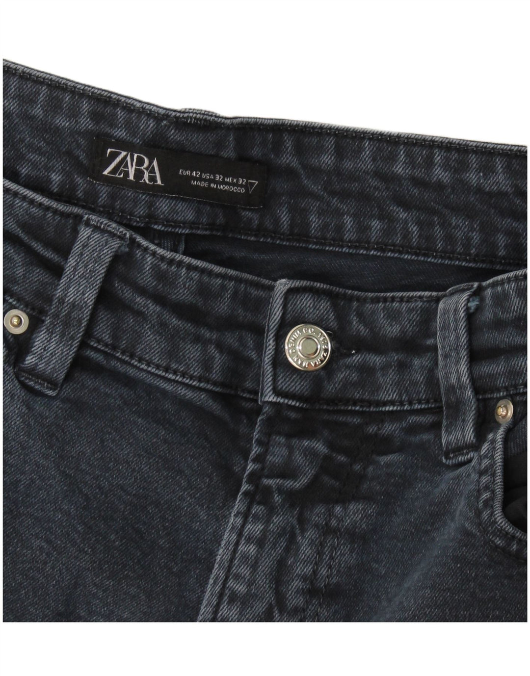 Blugi slim pentru bărbați Zara EU 42 Large W32 L29 Bleumarin