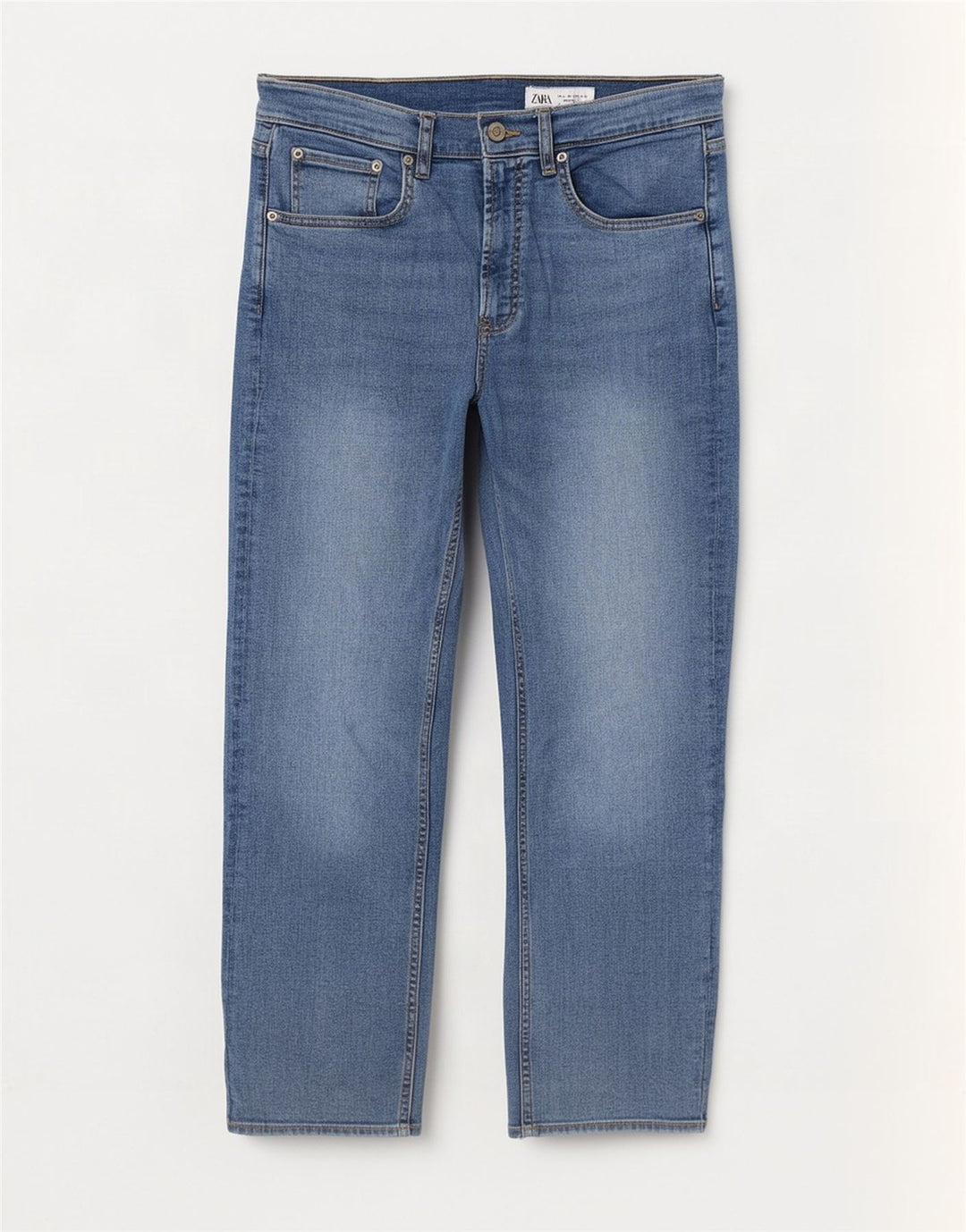 Blugi drepti pentru femei Zara EU 40 Medium W30 L27 Albastru