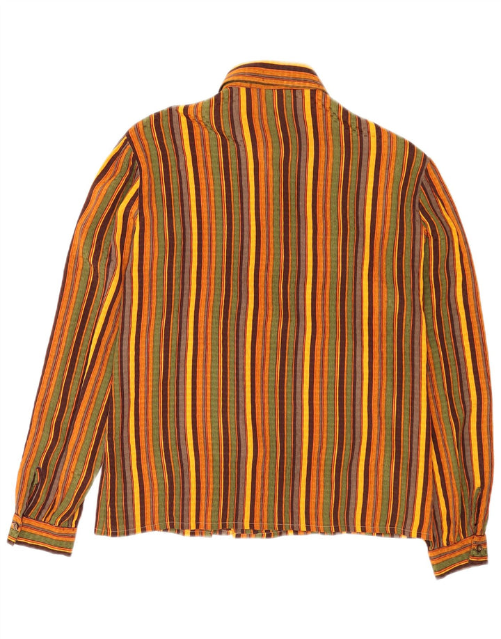 Cămașă Vintage pentru femei UK 12 Medium Multicolore în dungi