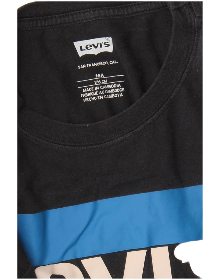 Tricou grafic Levi's pentru baieti Top 15-16 ani negru