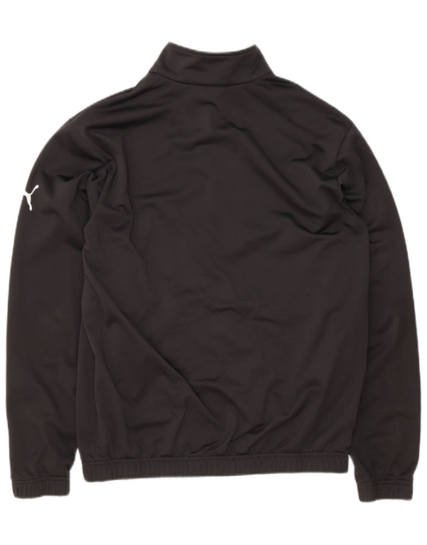 Jachetă de trening Puma pentru bărbați, poliester color bloc negru mediu