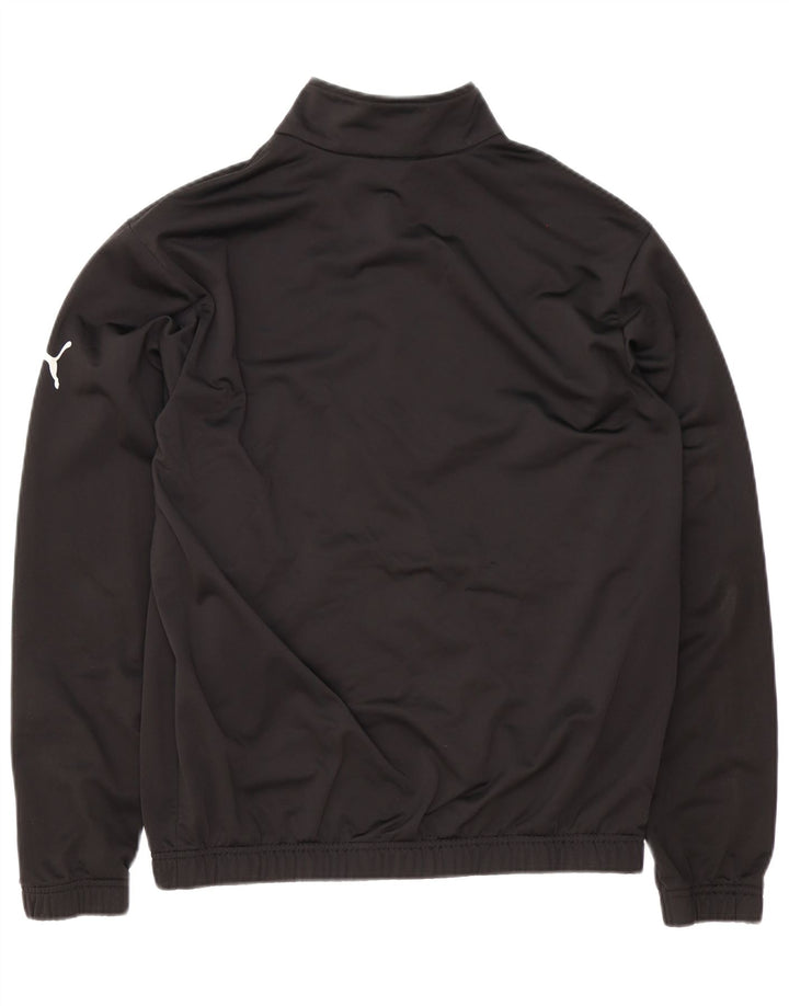 Jachetă de trening Puma pentru bărbați, poliester color bloc negru mediu