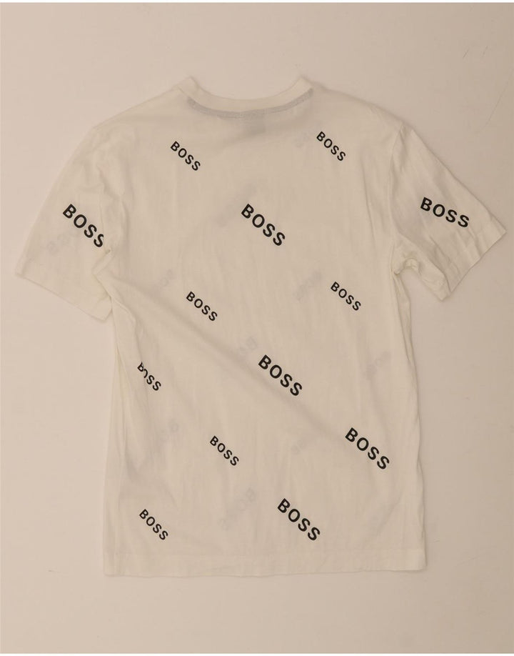 Tricou grafic pentru bărbați Hugo Boss Top mic din bumbac alb