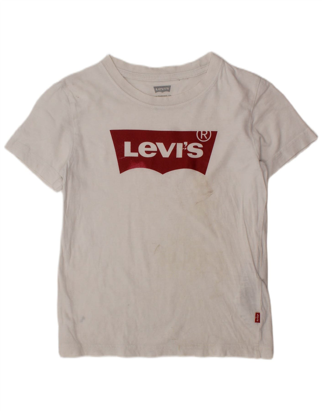 Tricou Grafic Fete LEVI'S Top 5-6 Ani Bumbac Alb