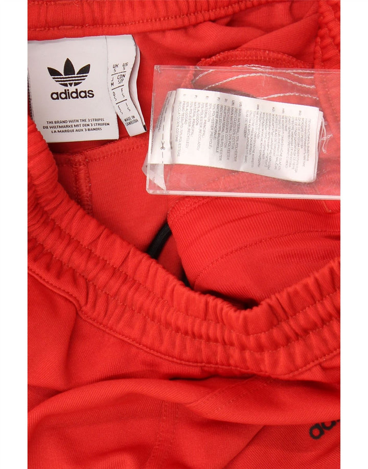 Pantaloni scurți sport grafic ADIDAS pentru bărbați, poliester roșu mic