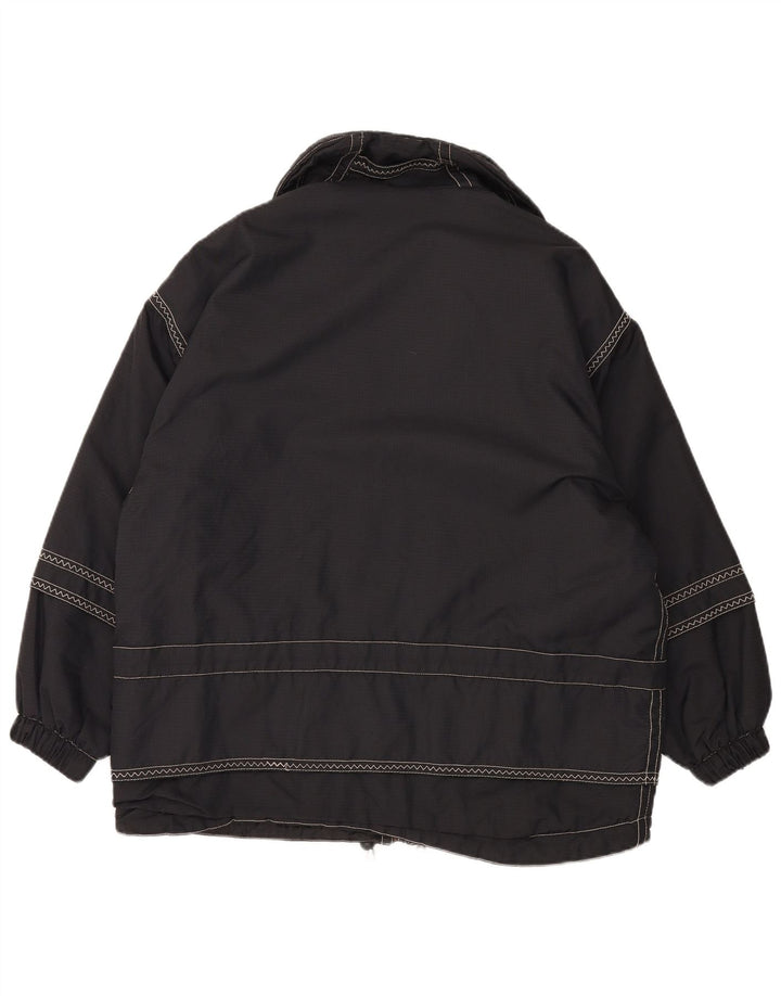 Jachetă vintage oversized Windbreaker pentru femei IT 44 Medium Black Poliamidă