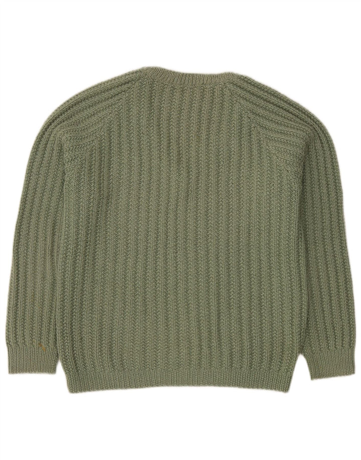 Pulover vintage pentru bărbați cu decolteu în V, XL, verde