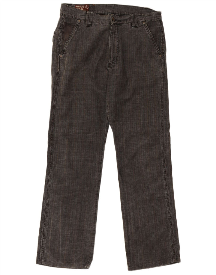 Pantaloni chino drepți pentru bărbați Marlboro Classics W33 L31 Gri Herringbone