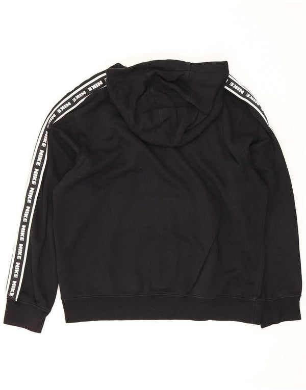 Pulover Nike Grafic pentru bărbați, bumbac mare, negru