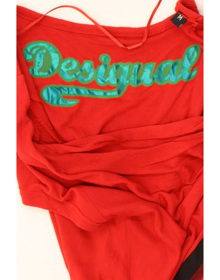 Bluză cu grafică Desigual pentru femei UK 12 Medium Red Geometric