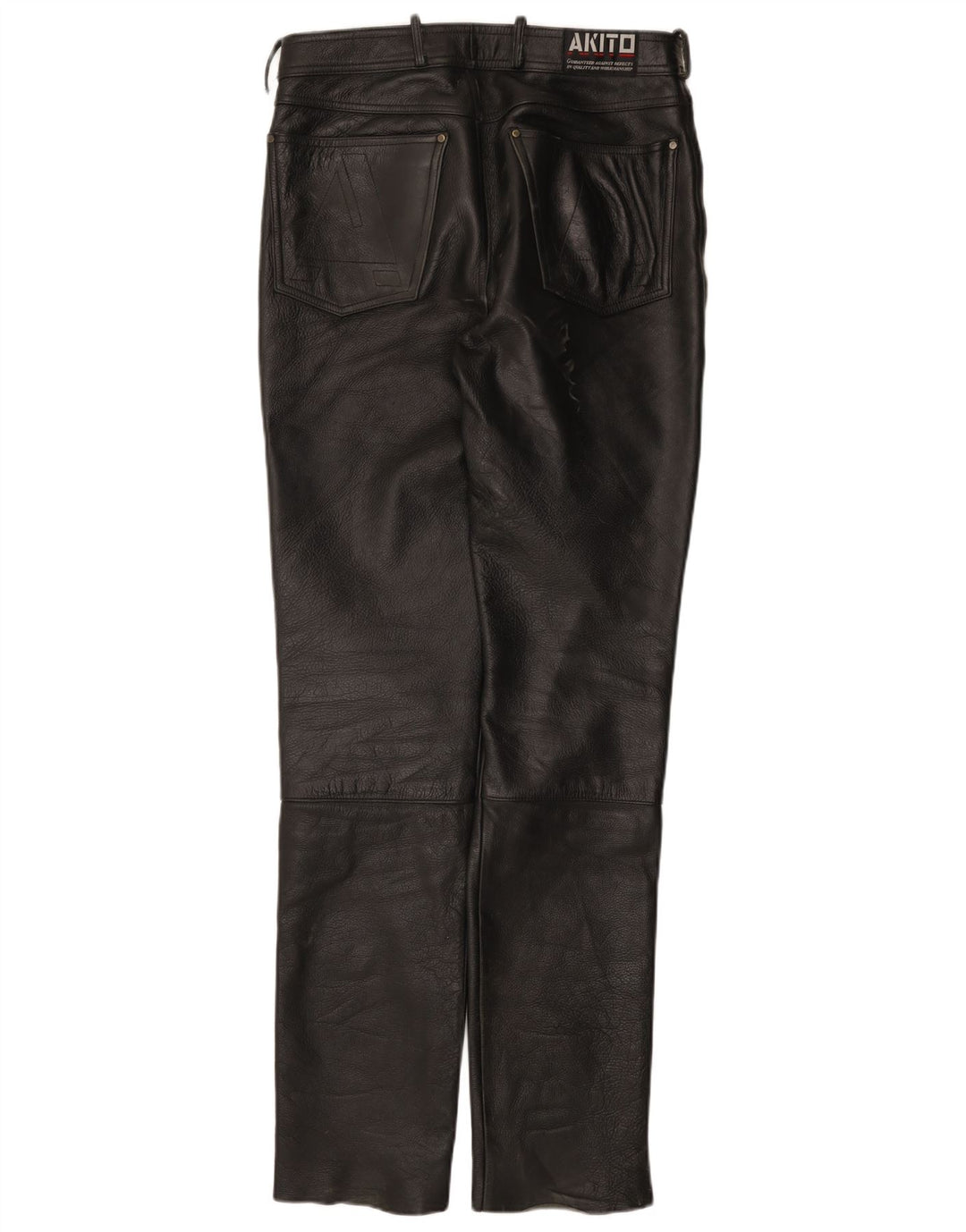 Pantaloni slim din piele pentru bărbați Akito W32 L34 din piele neagră