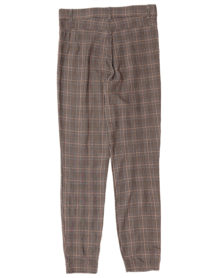Pantaloni casual slim pentru femei Zara Mediu L28 L28 Gri Houndstooth Viscose
