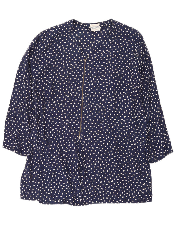 Top cu tunică supradimensionată pentru femei Benetton IT 44 Medium bleumarin cu pete