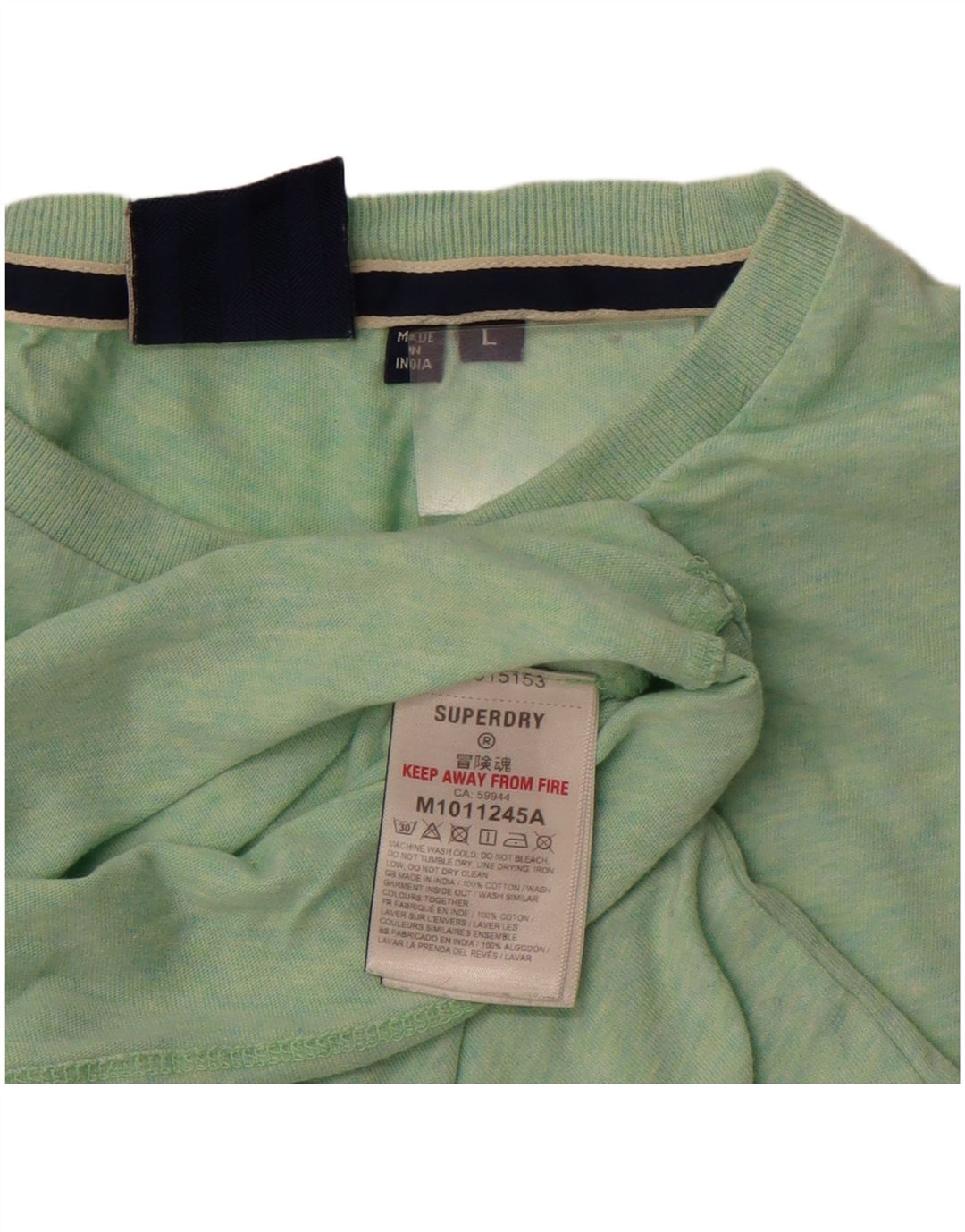 Tricou Superdry pentru bărbați Top mare din bumbac verde