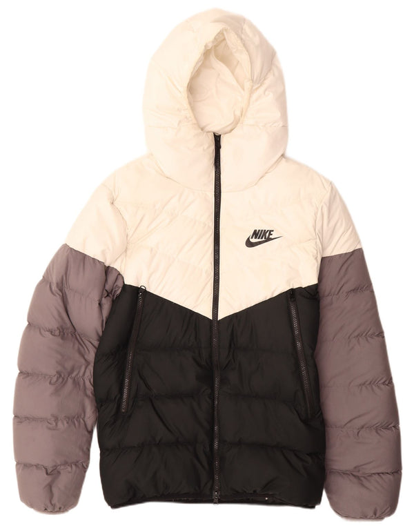 Jachetă căptușită cu glugă NIKE pentru bărbați UK 36, mic, multicoloră