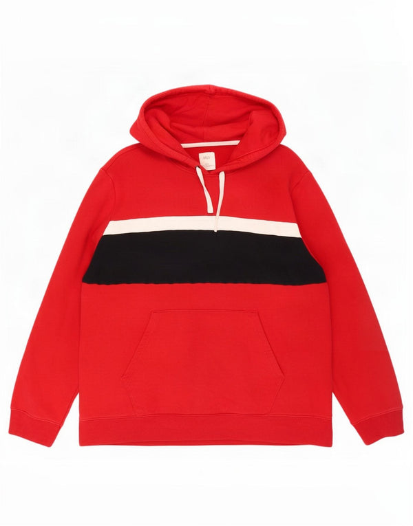 Pulover pentru bărbați Marks & Spencer, 3XL, bumbac color bloc, roșu