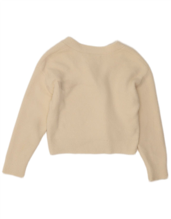 Pulover cardigan pentru fete Zara 7-8 ani alb