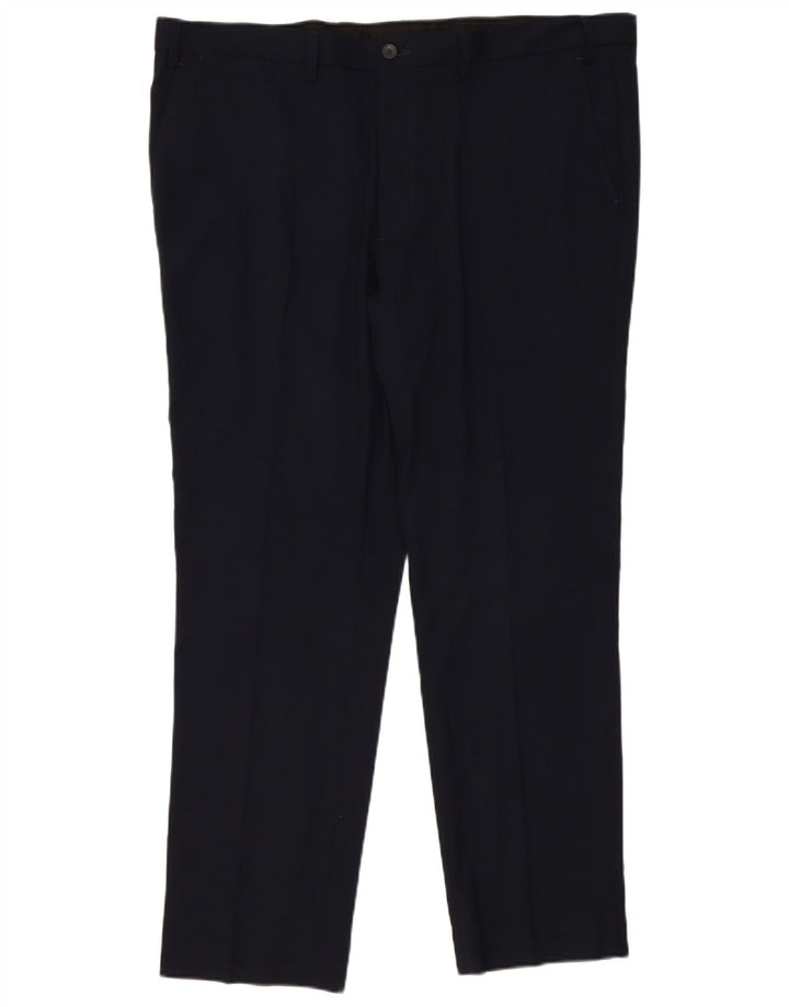Pantaloni chino subțiri pentru bărbați Marks & Spencer L42 L31 poliester bleumarin