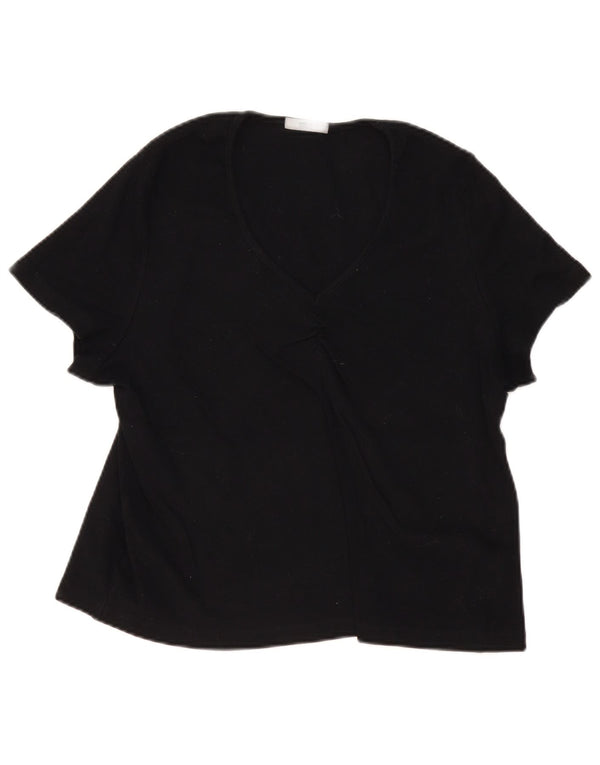 Bluză pentru femei Marks & Spencer, UK 22 3XL, bumbac negru