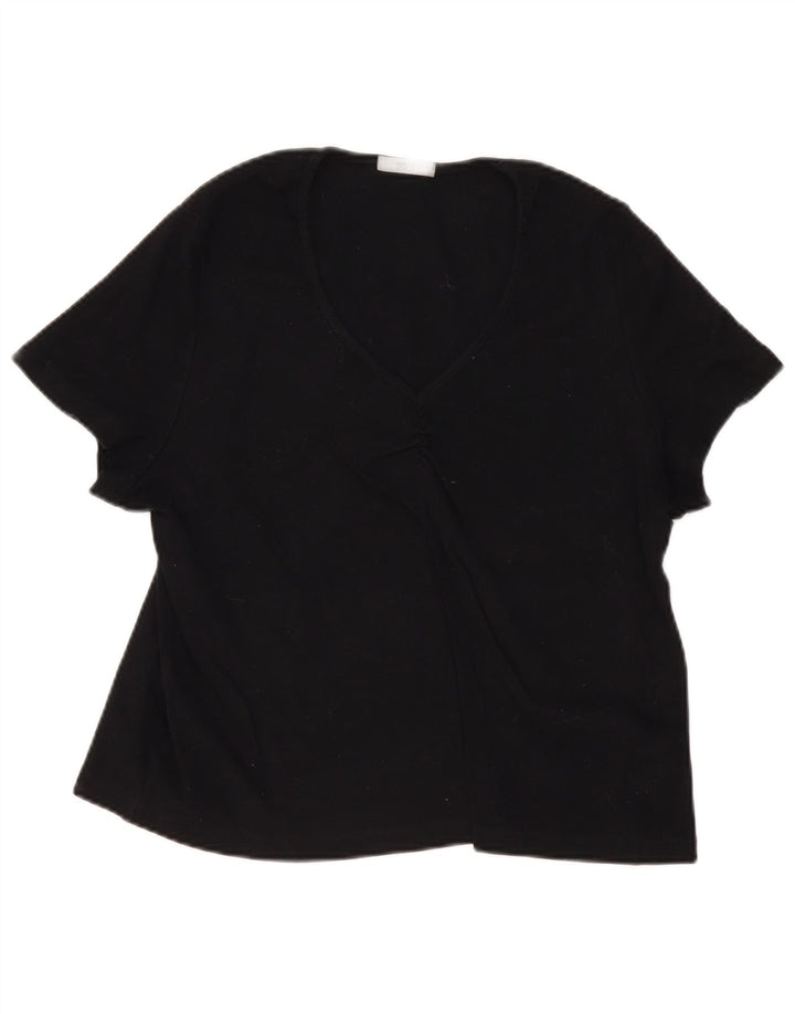 Bluză pentru femei Marks & Spencer, UK 22 3XL, bumbac negru