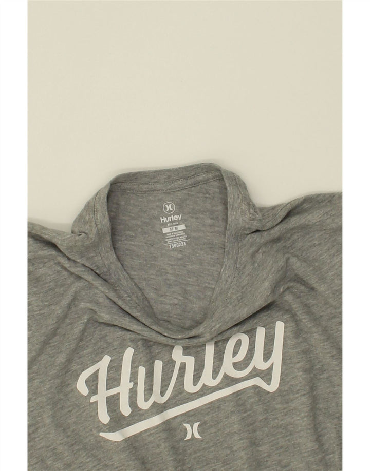 HURLEY Mens Graphic T-Shirt Top Medium Grey Flecked Cotton Vintage Hurley and Second-Hand Hurley from Messina Hembry 