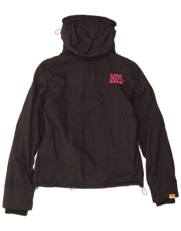 Jachetă Windbreaker cu grafică Superdry pentru femei UK 14 Medium Black