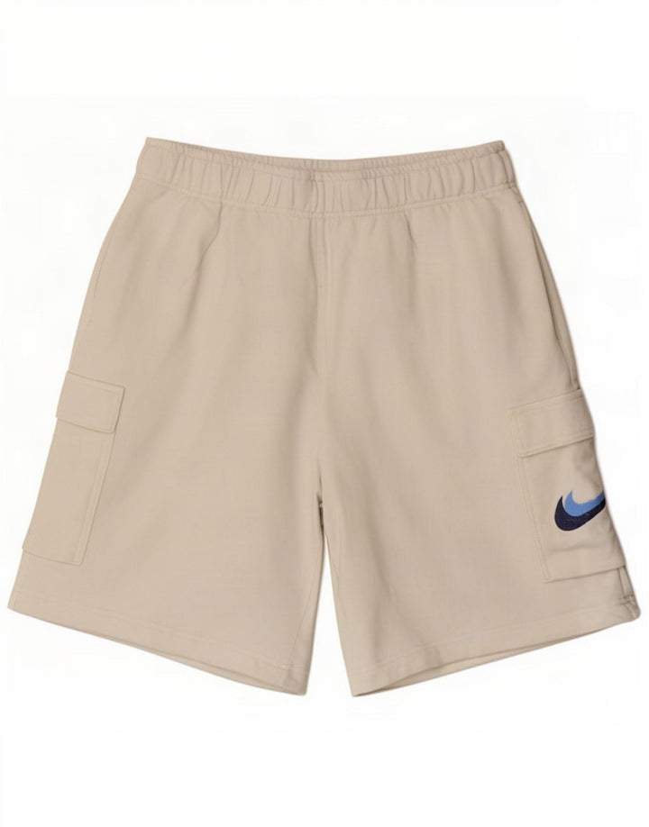 Pantaloni scurți sport cargo Nike pentru bărbați, mari, alb, din bumbac