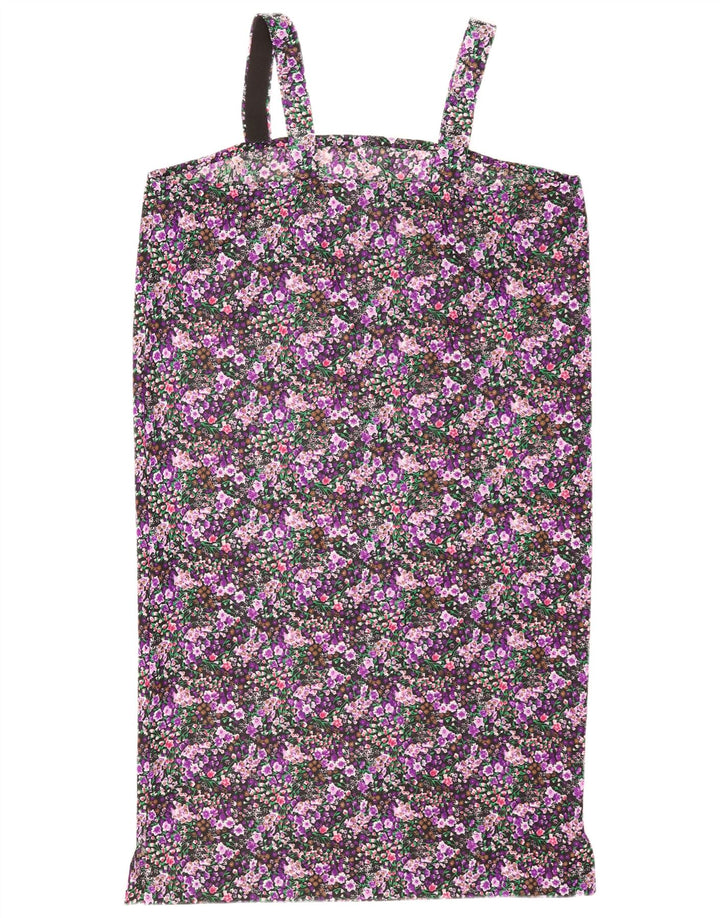 Rochie de soare vintage pentru femei UK 14 mare, multicoloră, florală