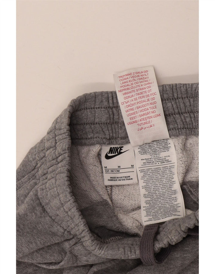 Pantaloni de trening NIKE Băieți Joggeri 10-11 ani Bumbac Gri mediu