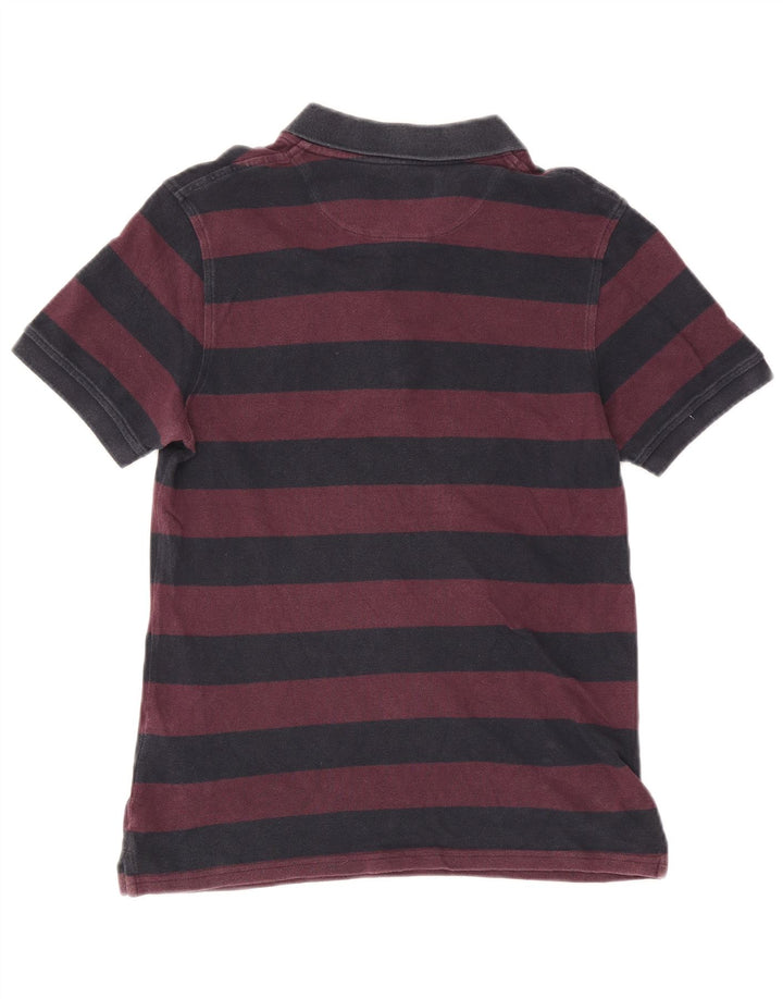 Tricou polo Lyle & Scott pentru bărbați, bumbac cu dungi violet mediu