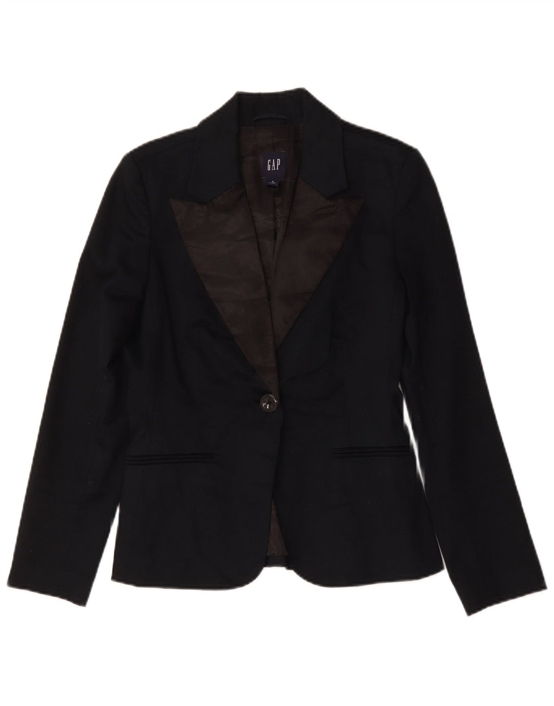 Jachetă Blazer pentru femei Gap 1 Button US 6 Medium Bleumarin Bumbac