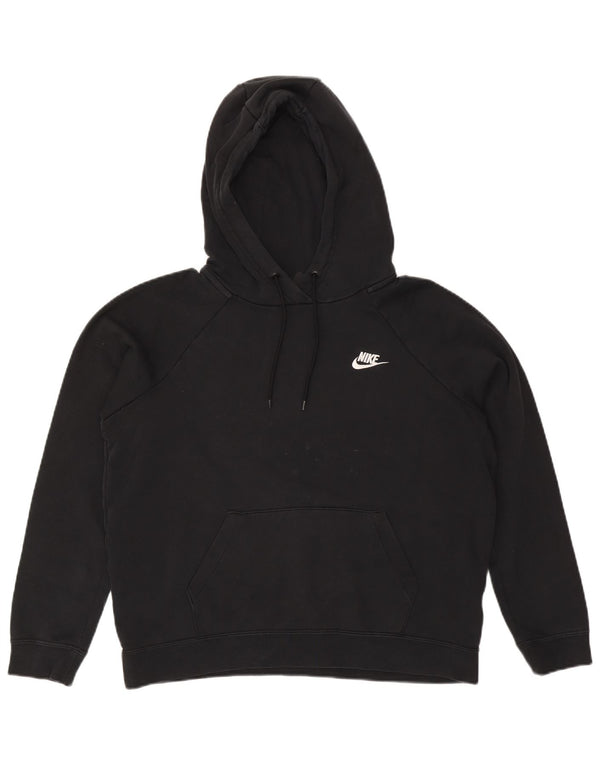 Pulover supradimensionat NIKE pentru femei, UK 14, bumbac mediu negru