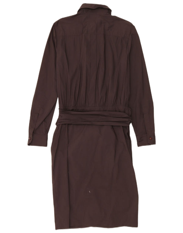 Rochie cămașă pulover pentru femei Intrend UK 14, mare, maro, bumbac