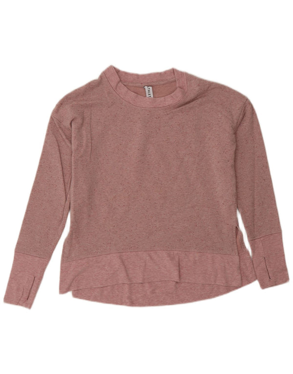 Pulover pentru damă Athleta, cu o formă lejeră, UK 6 XS, bumbac cu pete roz