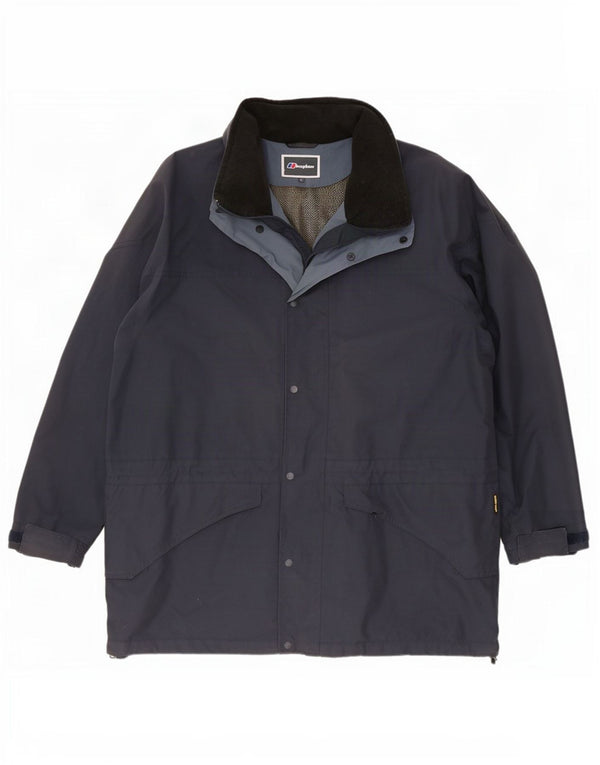 Jachetă de ploaie cu glugă pentru bărbați Berghaus UK 40 mare, nailon bleumarin